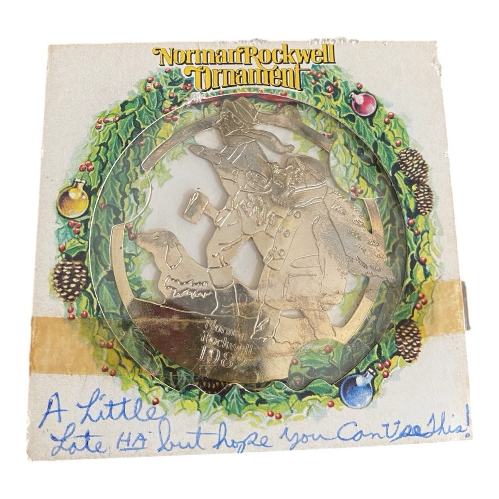 Vintage 1982 Norman Rockwell McDonalds and Coca Cola Collectible Ornament